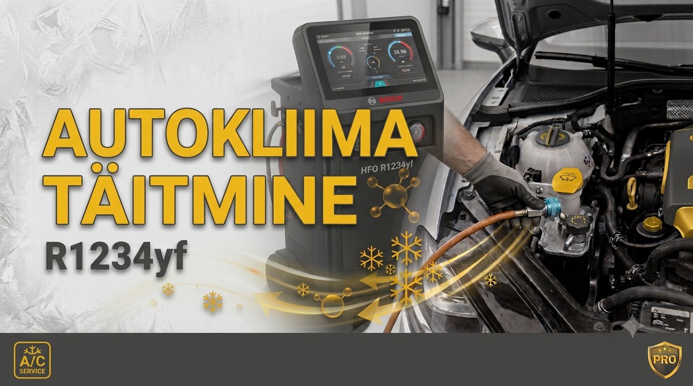 Autokliima täitmine külaainega R1234yf