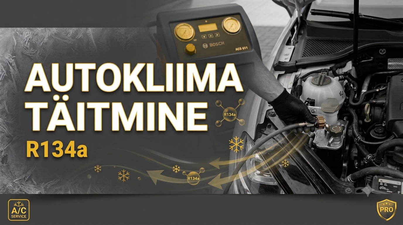 Autokliima täitmine külaainega R134a